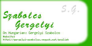 szabolcs gergelyi business card